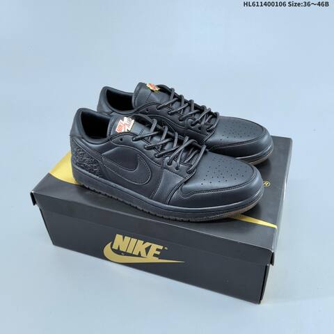 Nike Air Jordan 1 Low Black EU 36-46 Casual - Unisex (BS-67087)