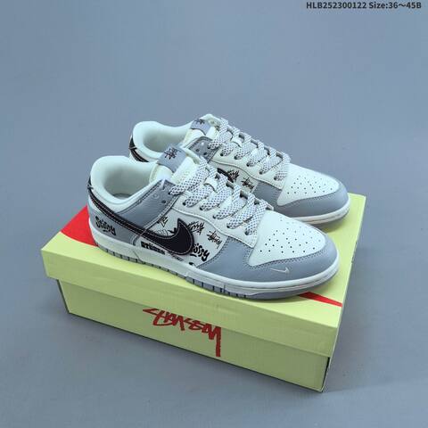 Nike Dunk Low White Red Gray Black EU 36-45 Skate Shoe - Unisex BS-61837