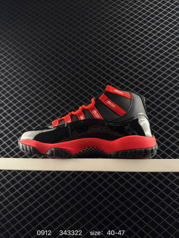 Jordan Air Jordan 11 Black Red EU 40-47 Basketball Shoe - Men s BS-80728