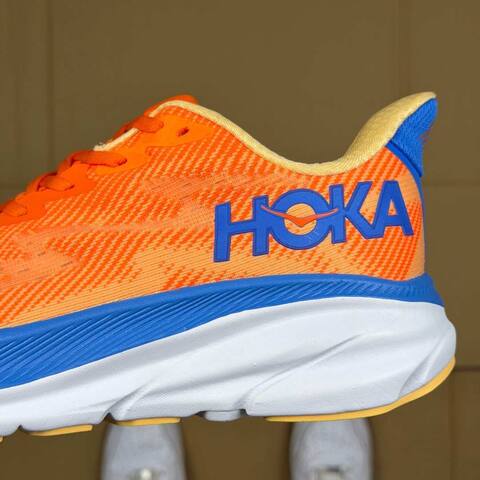 HOKA Clifton 9 Orange Blue White Yellow Running Shoe Running Sneakers (BS-86880)