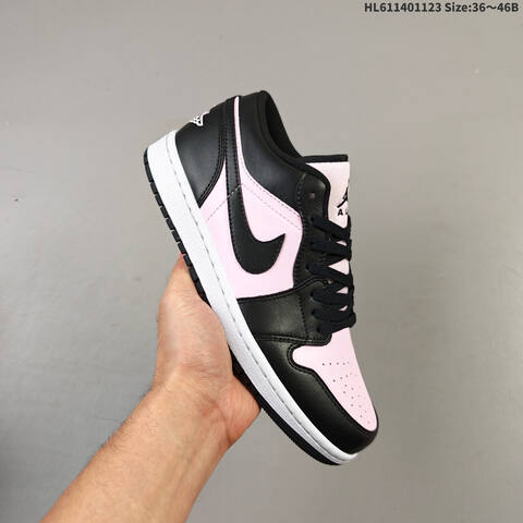 Jordan Air Jordan 1 Low Pink Black White EU 36-46 Casual - Unisex (BS-63210)