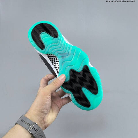 Jordan Air Jordan 11 Retro Black Turquoise White EU 40-47 Basketball - Men's (BS-65784)