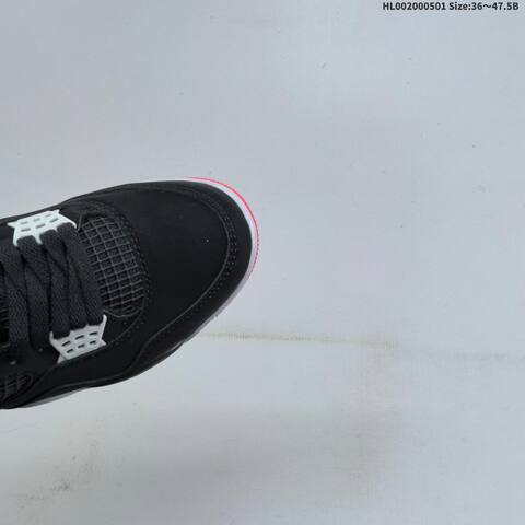 Jordan Air Jordan 4 Retro Bred Black Fire Red Cement Grey White EU 36-47 5 Basketball - Unisex (BS-66065)