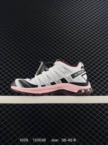Salomon XA PRO 3D 478676 White Black Pink Burgundy EU 36-45 Trail Shoe Trail Running Sneakers - Unisex (BS-85944)