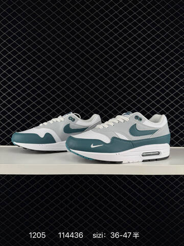 Nike Air Max 1 White Grey Teal Green EU 36-47 5 Lifestyle - Unisex (BS-80105)