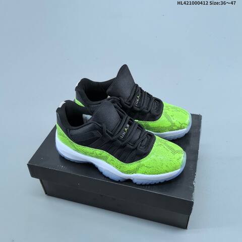 Jordan Air Jordan 11 Retro Low Black Volt Green White And White Yellow EU 36-47 Basketball - Unisex (BS-66217)