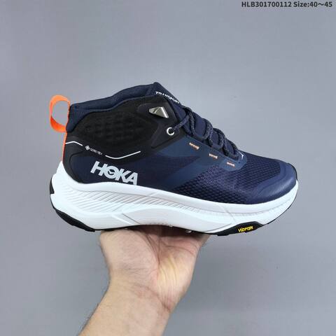 HOKA ONE ONE Transport Hike GTX Navy Blue White Black Orange EU 40-45 Trail Shoe Trail Running Sneakers Men s BS-69405