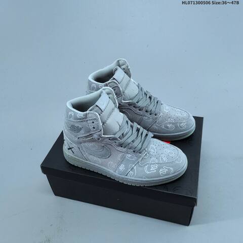 Jordan Air Jordan 1 Low Black White Graphic Print With Mint Outsole 36 47B Casual - Women's (BS-66024)
