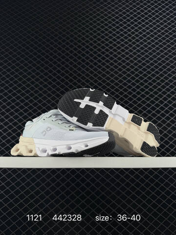 On Cloudflyer Light Grey Cream White Black EU 36-40 Running Shoe Running Sneakers - Unisex (BS-85461)