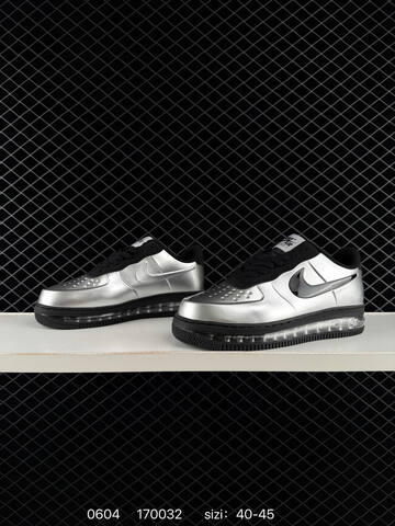 Nike Air Force 1 Low Metallic Silver Black Clear EU 40-45 Lifestyle - Men's (BS-70983)