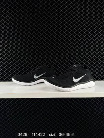 Nike Free RN Flyknit 2018 Black White EU 36-45 Running - Unisex (BS-71847)