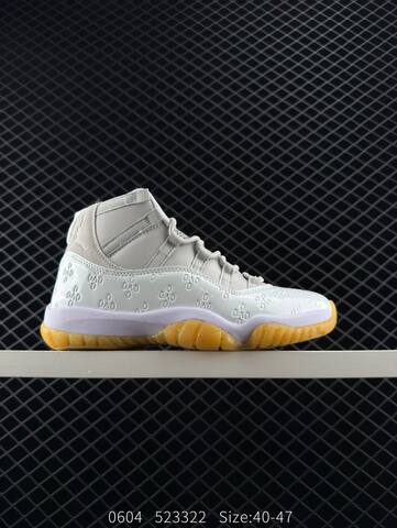 Jordan Air Jordan 11 Retro White Gold Green EU 40-47 Basketball Shoe - Men's (BS-81264)