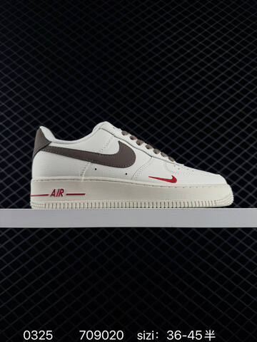Nike Air Force 1 Low White Black Silver Grey Brown Red EU 36-45 Lifestyle - Unisex (BS-72449)
