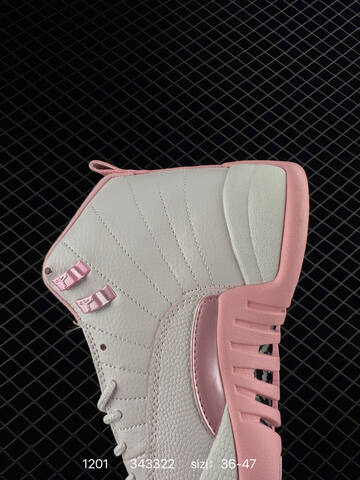 Jordan Air Jordan 12 Retro White Light Pink EU 36-47 Basketball Shoe - Unisex BS-80136