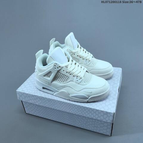 Nike Air Jordan 4 Retro White EU 36-47 5 Basketball - Unisex (BS-66935)