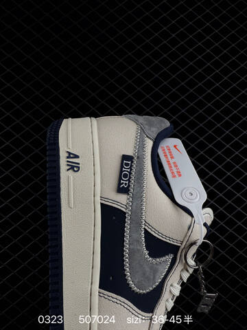 Nike Air Force 1 07 Low Beige Navy Blue Grey White EU 36-45 Lifestyle - Unisex (BS-72495)