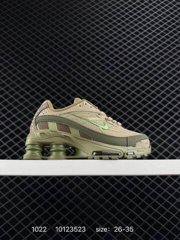 Nike Shox Ride 2 Olive Khaki Black Red Cream Brown Triple Black 26-35 Running - Women's (BS-74651)