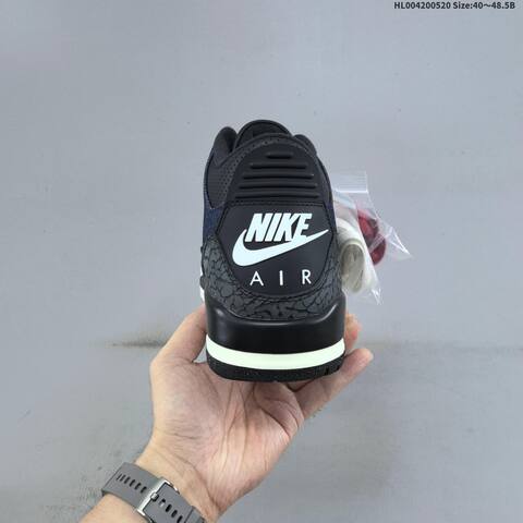 Jordan Levi s x Air Jordan 3 Retro SP Denim Black White Red EU 40-48 5 Basketball - Men's (BS-65913)