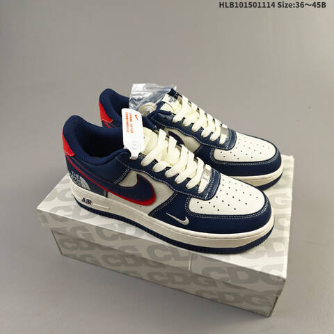Nike Air Force 1 07 Low Sail Navy Red EU 36-45 Sneaker - Unisex (BS-63736)