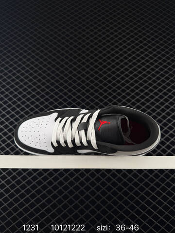 Jordan Air Jordan 1 Low Black White Grey Red EU 36-46 Sneaker - Unisex (BS-79923)