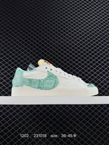 Nike Blazer Low 77 Jumbo White With Oversized Pink Black White Mint Swoosh Variants EU 36-45 5 Casual - Unisex (BS-73877)