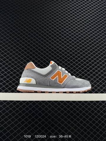 New Balance 574 Grey Orange White Brown EU 36-45 Sneaker - Unisex (BS-82701)