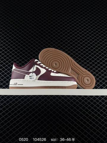 Nike Air Force 1 07 Low Off White Brown Red Silver EU 36-46 Lifestyle - Unisex (BS-71348)