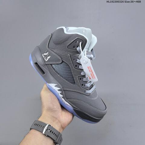 Air Jordan 5 Retro Wolf Grey Replica AIR JORDAN 5 Aj5 5 TP Lifestyle BS-66437