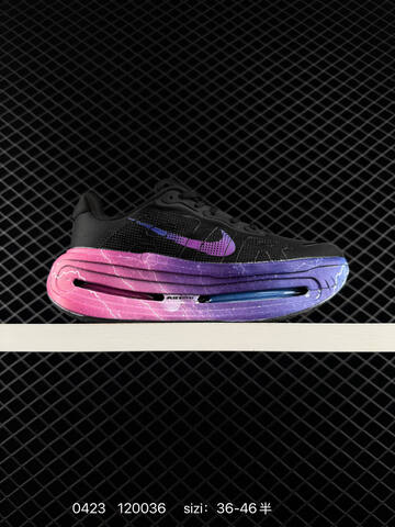 Nike Air Zoom Vomero Premium ReactX Black With Gradient Purple-pink-blue Lightning Outsole EU 36-46 Half Sizes Available Running - Unisex (BS-71922)