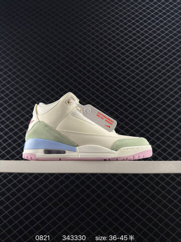 Jordan Air Jordan 3 Spizike Low Sail Light Green Pink Blue EU 36-45 Basketball Shoe - Unisex (BS-80865)