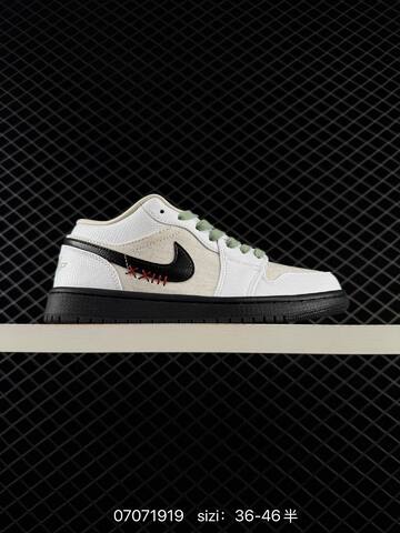 Jordan Air Jordan 1 Low White Beige Light Green Black Red EU 36-46 Lifestyle - Unisex (BS-70367)