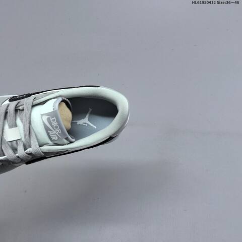 Jordan Air Jordan 1 Low White Grey Black Blue 36 46 Lifestyle - Unisex (BS-66223)