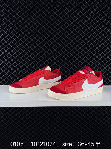 Nike Blazer Mid 77 Vintage Red White Cream EU 36-45 Casual - Unisex (BS-73308)