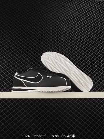 Nike Classic Cortez Black White And Silver Grey EU 36-45 5 Casual - Unisex (BS-74601)