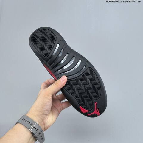 Jordan Air Jordan 12 Retro Black Red 40 47 5 Basketball - Men's (BS-65872)
