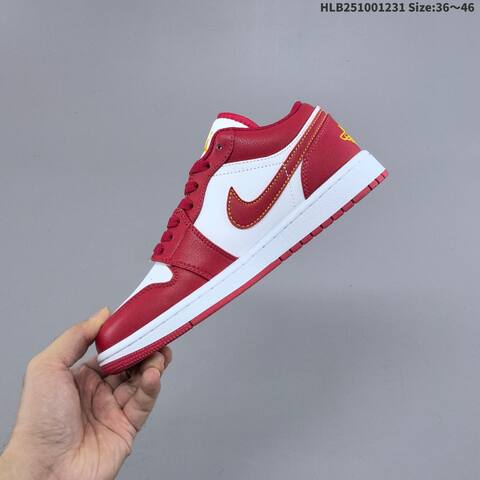 Jordan Air Jordan 1 Low Red White 36 46 Basketball - Unisex (BS-67160)