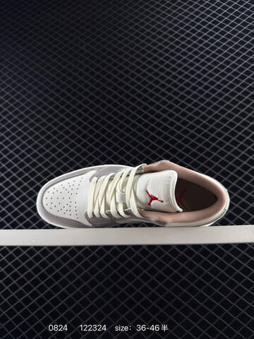 Jordan Air Jordan 1 Low Sail Grey Red Tan EU 36-46 Sneaker - Unisex (BS-80844)