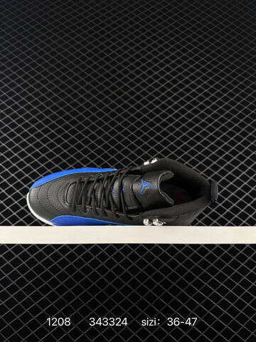 Jordan Air Jordan 12 Retro Black Blue White EU 36-47 Basketball Shoe - Unisex BS-80088