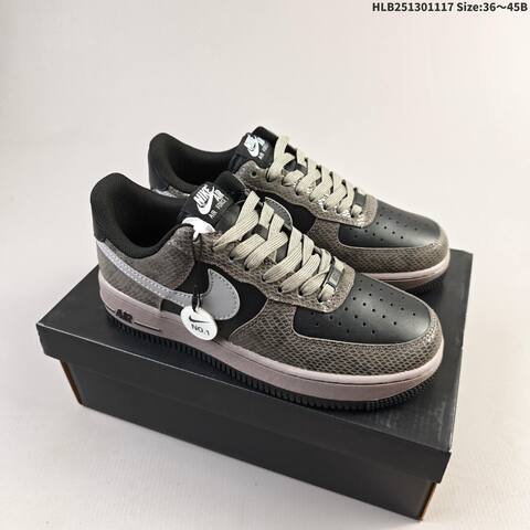 Nike Air Force 1 07 Black Grey Taupe EU 36-45 Sneaker - Unisex (BS-63561)
