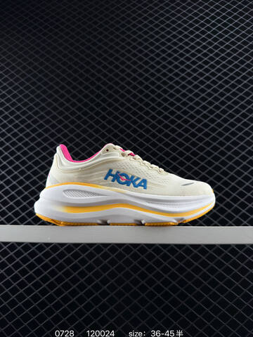 HOKA ONE ONE Bondi 9 Off White Blue Orange EU 36-45 Running Shoe Running Sneakers Unisex BS-86524