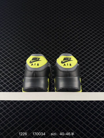 Nike Air Max 90 Gray Black Neon Yellow 40-46 Running - Men s BS-73473