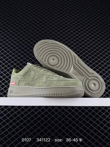 Nike Air Force 1 07 Grey Green Suede 36-45 Lifestyle - Unisex (BS-73249)