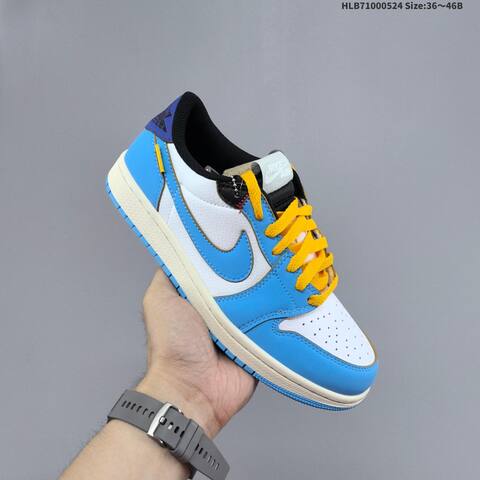 Jordan Air Jordan 1 Low White Black University Blue Varsity Red Yellow Purple EU 36-46 Lifestyle - Unisex (BS-65885)