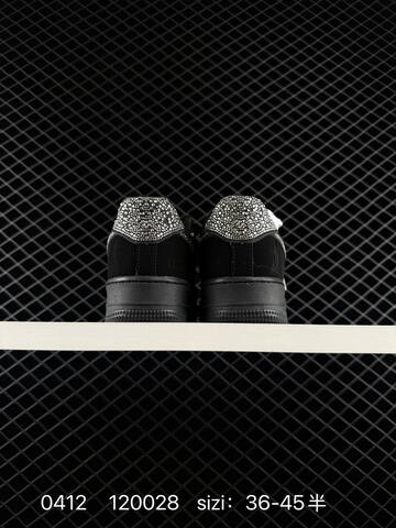 Nike Air Force 1 IQ9772-001 Black With Silver Crystal Accents EU 36-45 Lifestyle - Unisex BS-72152