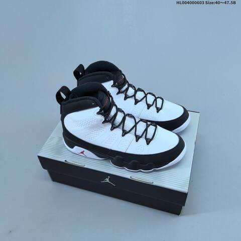 Jordan Air Jordan 9 Retro White Black Red 40 47 5 Basketball - Men's (BS-65821)