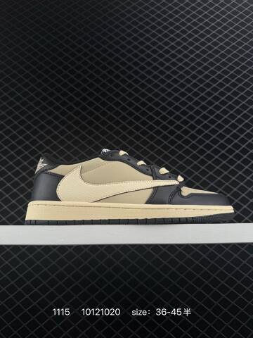 Jordan Air Jordan 1 Low Travis Scott Black Beige Cream EU 36-45 Sneaker - Unisex BS-80274