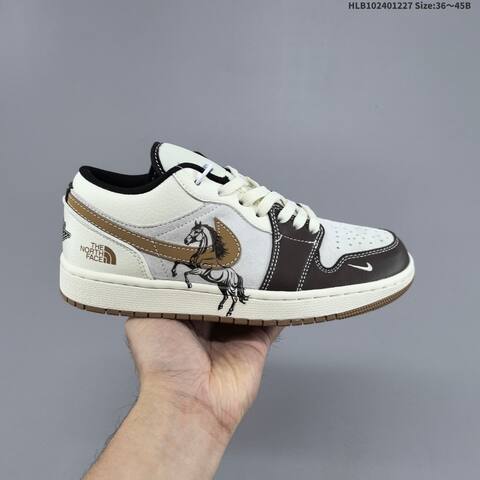 Jordan Air Jordan 1 Low White Black Grey EU 36-45 Casual - Unisex (BS-67236)