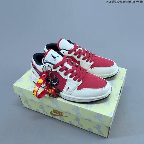 Jordan Air Jordan 1 Low Sail Red Obsidian White EU 36-45 Sneaker - Unisex BS-61652