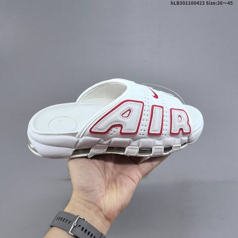 Nike Air More Uptempo Slide Black White Red EU 36-45 Slides - Unisex BS-60563