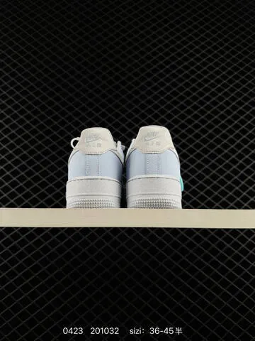 Nike Air Force 1 Low Light Blue With White Swoosh And White Midsole EU 36-45 Half Sizes Available Lifestyle - Unisex BS-71917